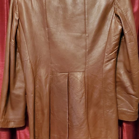 Men's 40 L Brown Leather Jacket - Picture 3 of 14